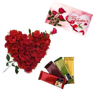 Valentine Heart Chocolates Combo